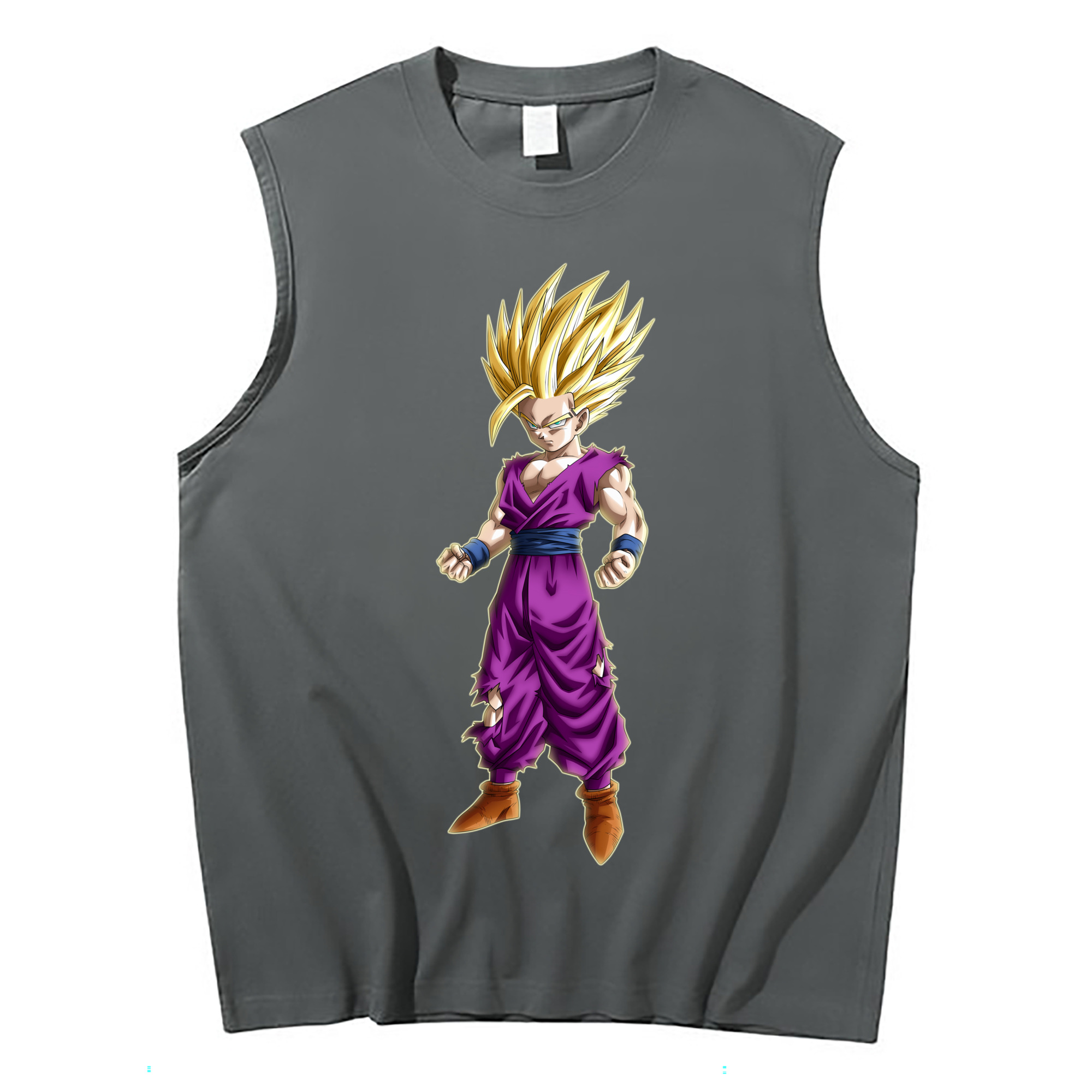 （画像用） ドラゴンボール 孫 悟飯（そんごはん）DRAGON BALL Son Gohan コットン100％タンクトップ（フロントプリント）